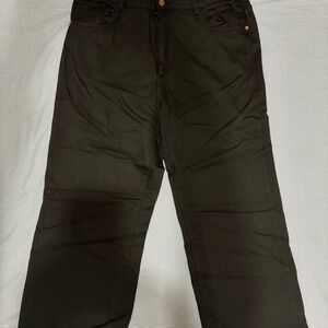 DL1961 Hepburn High-Rise Wide-Leg Jeans Size 34 Black Stockton